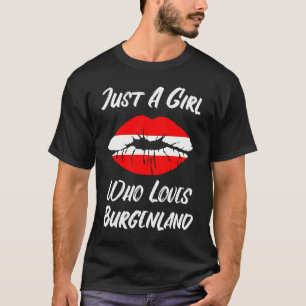 T-shirt Lèvres Bouche Amour Autriche Drapeau Burgenland