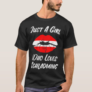T-shirt Lèvres Bouche Amour Autriche Drapeau Schladming