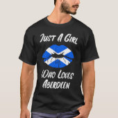 T-shirt Lèvres Bouche Amour Drapeau écossais Aberdeen (Devant)