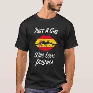 T-shirt Lèvres Bouche Amour Drapeau Espagnol Pollenca