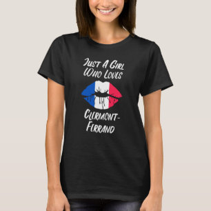 T-shirt Lèvres Bouche Amour Drapeau Français Clermont Ferr