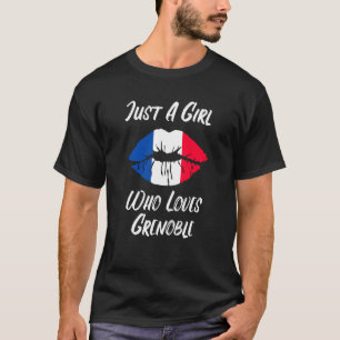 T-shirt Lèvres Bouche Amour Drapeau Français Grenoble