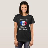 T-shirt Lèvres Bouche Amour Drapeau Français Saint Martin (Devant entier)