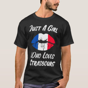 T-shirt Lèvres Bouche Amour Drapeau Français Strassburg