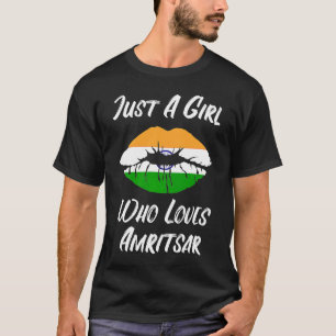 T-shirt Lèvres Bouche Amour Drapeau Indien Amritsar