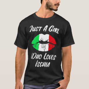 T-shirt Lèvres Bouche Amour Drapeau Italien Ischia