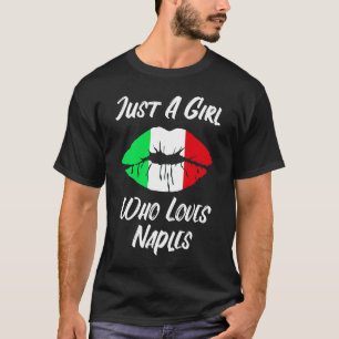 T-shirt Lèvres Bouche Amour Drapeau Italien Naples
