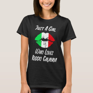 T-shirt Lèvres Bouche Amour Drapeau Italien Reggio Calabre