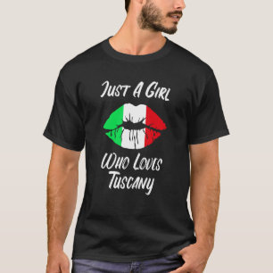 T-shirt Lèvres Bouche Amour drapeau italien Toscane