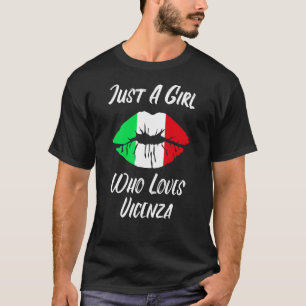 T-shirt Lèvres Bouche Amour Drapeau Italien Vicenza