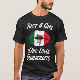 T-shirt Lèvres Bouche Amour Drapeau Mexicain Guanajuato