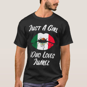 T-shirt Lèvres Bouche Amour Drapeau Mexicain Juarez