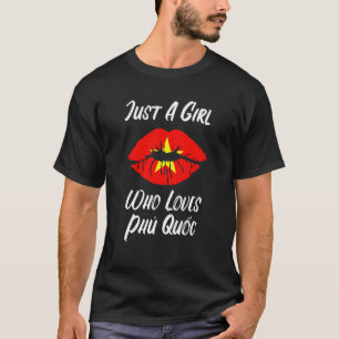 T-shirt Lèvres Bouche Amour Drapeau Vietnamien Phu Quoc