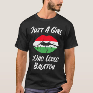 T-shirt Lèvres Bouche Amour Hongrois Drapeau Balaton