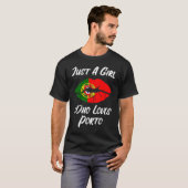 T-shirt Lèvres Bouche Amour Portugais Drapeau Porto (Devant entier)