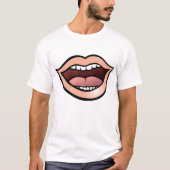 T-shirt Lèvres Bouche Ouverte Dents Langue (Devant)