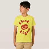 T-shirt Lèvres chaudes, Lèvres rouges (Devant entier)