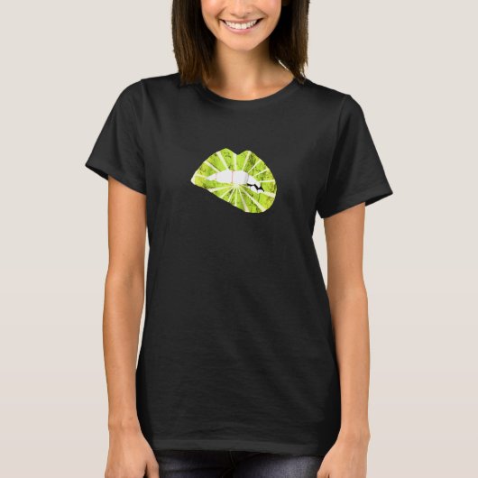 T-shirt Lèvres citron Lime aigre Lipstick Lemonade Kisser (Devant)