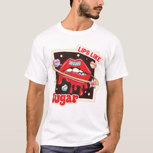 T-shirt Lèvres Comme Du Sucre (Devant)