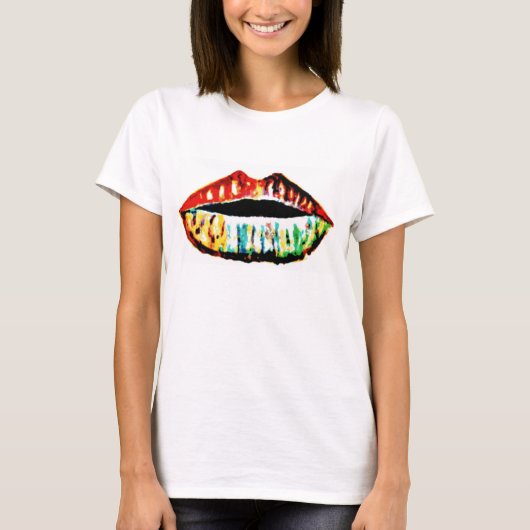 T-shirt Lèvres d'arc-en-ciel (Devant)