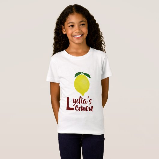 T-Shirt Lèvres de citron : mode à thème L avec citron frai (Devant entier)