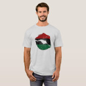 T-shirt Lèvres de drapeau d'Afro-américain (Devant entier)