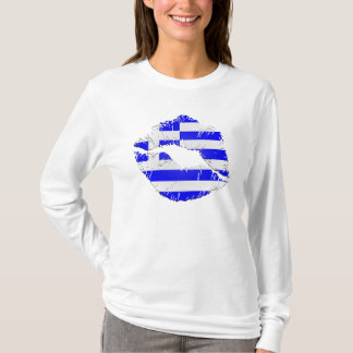 T-shirt Lèvres de drapeau de la Grèce