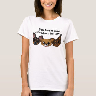 T-shirt Lèvres de les de sur de chiens de mes de