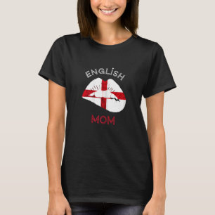 T-shirt Lèvres de maman anglaise femme Drapeau Angleterre