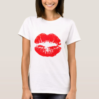 T-shirt Lèvres de rouge de vecteur