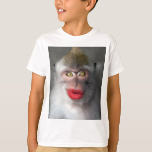 T-shirt lèvres de singe drôles