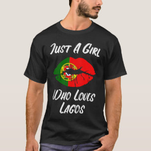 T-shirt Lèvres et bouche amour drapeau portugais Lagos