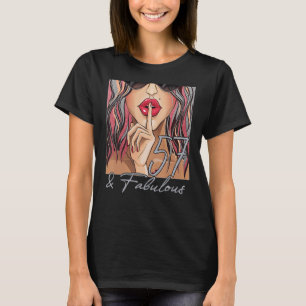 T-shirt Lèvres Fabuleux et 57 ans Africain 57e anniversair