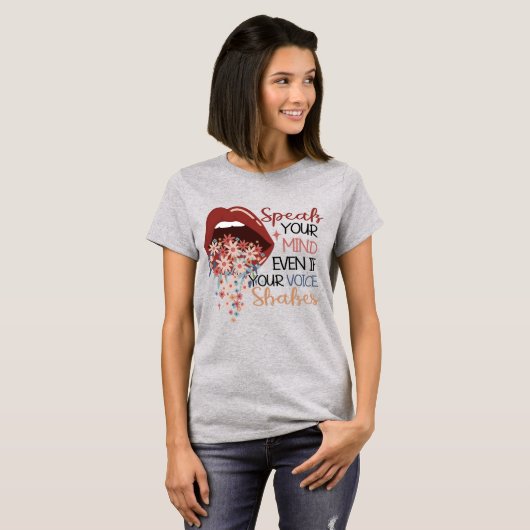 T-shirt Lèvres Florales Exprimez-Vous (Devant entier)