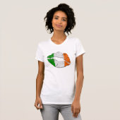 T-shirt Lèvres irlandaises de drapeau (Devant entier)
