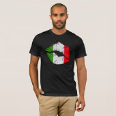 T-shirt Lèvres italiennes de drapeau (Devant entier)