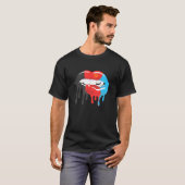 T-shirt Lèvres Lgbtq Poly Pride pour drapeau polyamoire (Devant entier)