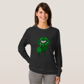 T-shirt Lèvres Luscious Basket Match 3 Pine Vert (Devant entier)