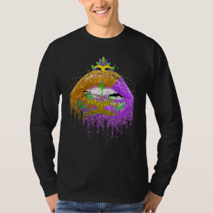 T-shirt Lèvres Masquerade Femmes Cadeau Costume Fête Mardi