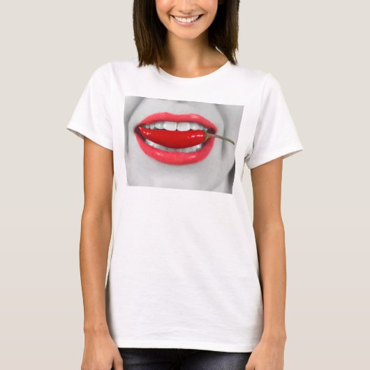 T-shirt Lèvres piment (Devant)