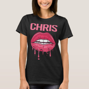 T-shirt Lèvres roses - Chris Nom