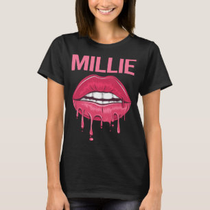 T-shirt Lèvres roses - Millie Nom