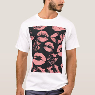 T-shirt Lèvres roses : Quirky Vintage sans couture