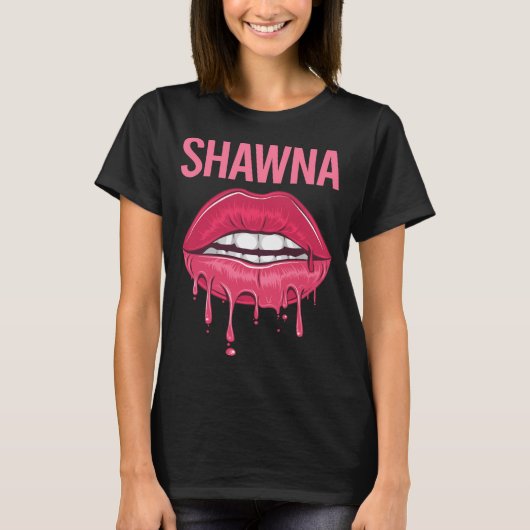 T-shirt Lèvres roses - Shawna Name (Devant)