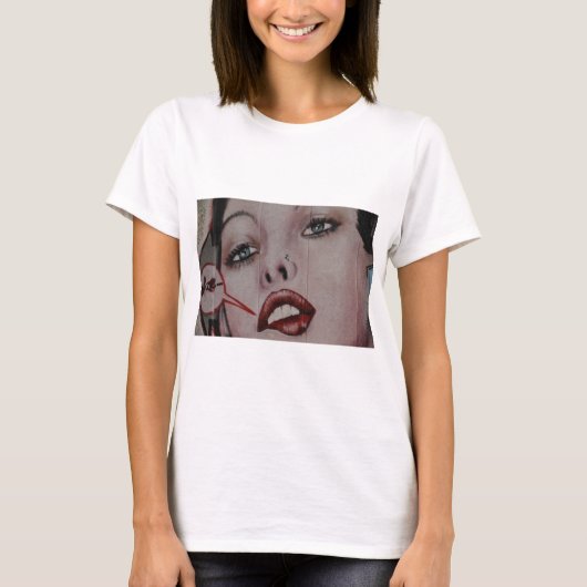 T-shirt Lèvres rouges (Devant)