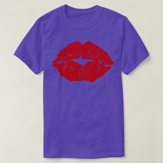 T-shirt Lèvres rouges à bouche baisée (Design devant)
