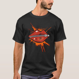 T-shirt Lèvres rouges avec la tirette