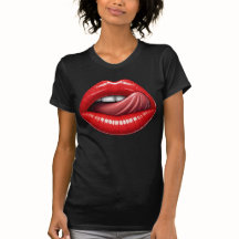 Lèvres rouges brillantes avec Tongue Pop Art Desig