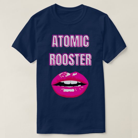 T-shirt lèvres rouges du coq atomique (Design devant)