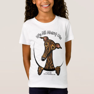 T-Shirt Lévrier Brindle foncé IAAM